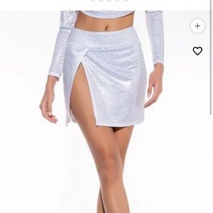 Get It Right Mini Rhinestone Skirt
